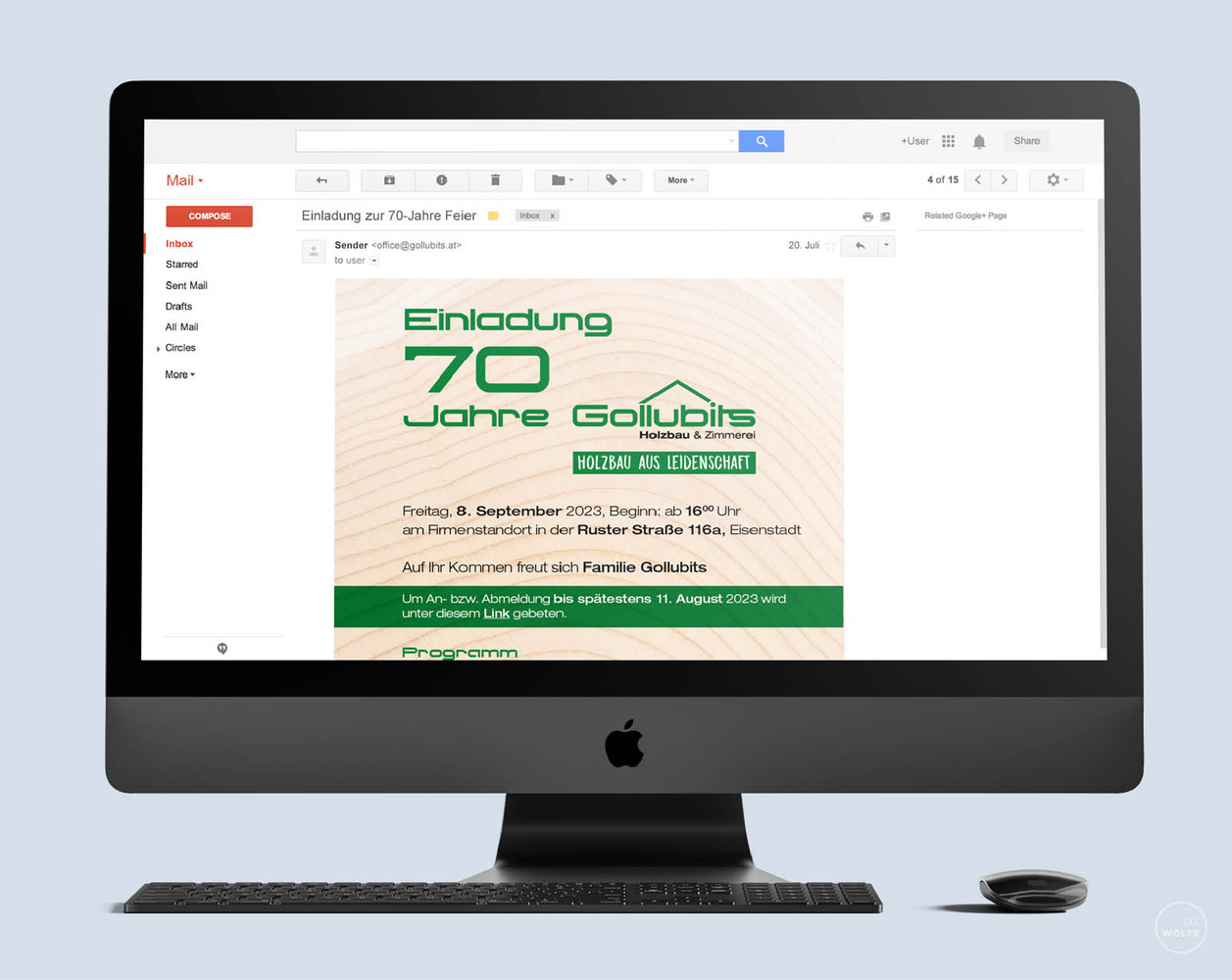 70 Jahre Gollubits E-Mail Anhang