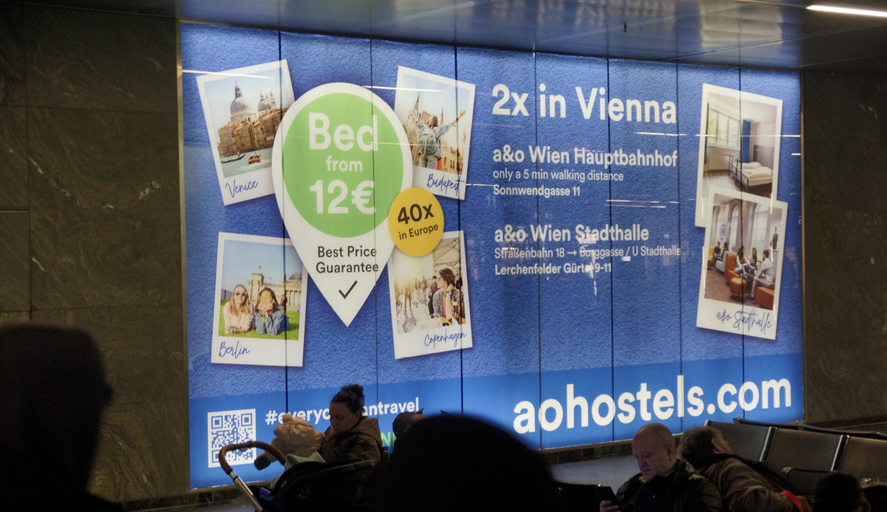 Hauptbahnhof Wien Großfläche Wartebereich